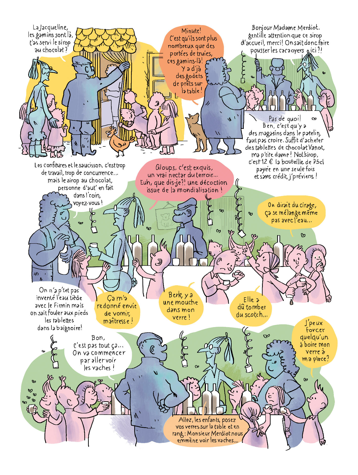 BD humoristique-Visite à la ferme-classe scolaire-école primaire-sortie scolaire-car scolaire-Maureen Lasne-François Warzala